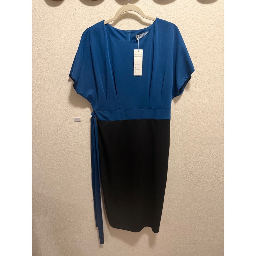 NWT Jasambac Blue & Black Dress Size L‎